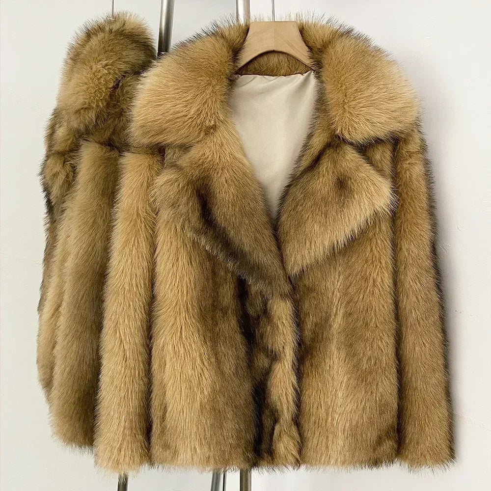 Faux Fur Striped Jacket