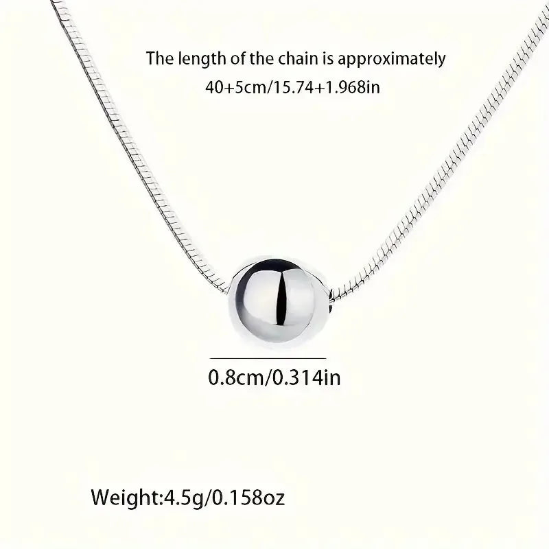 Italian Sterling Silver Foxtail Necklace with Adjustable Slider