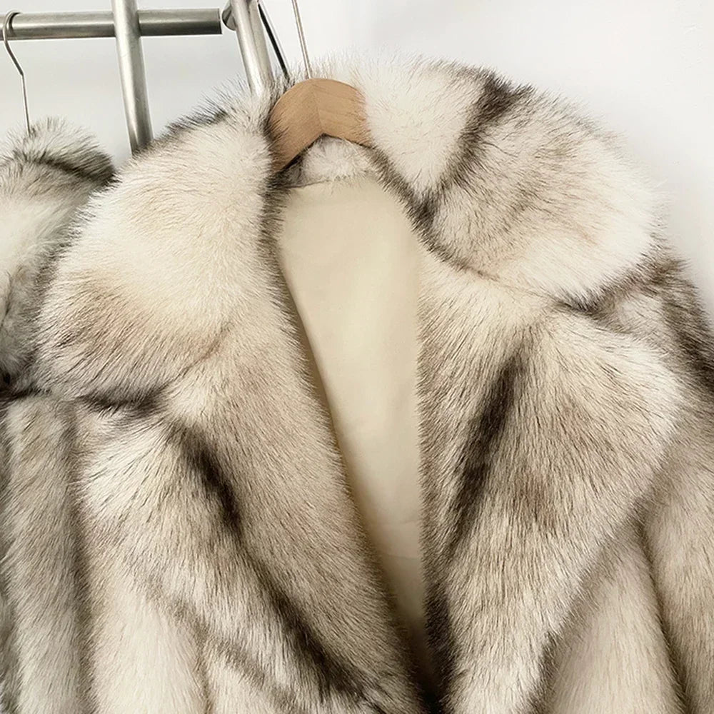 Faux Fur Striped Jacket