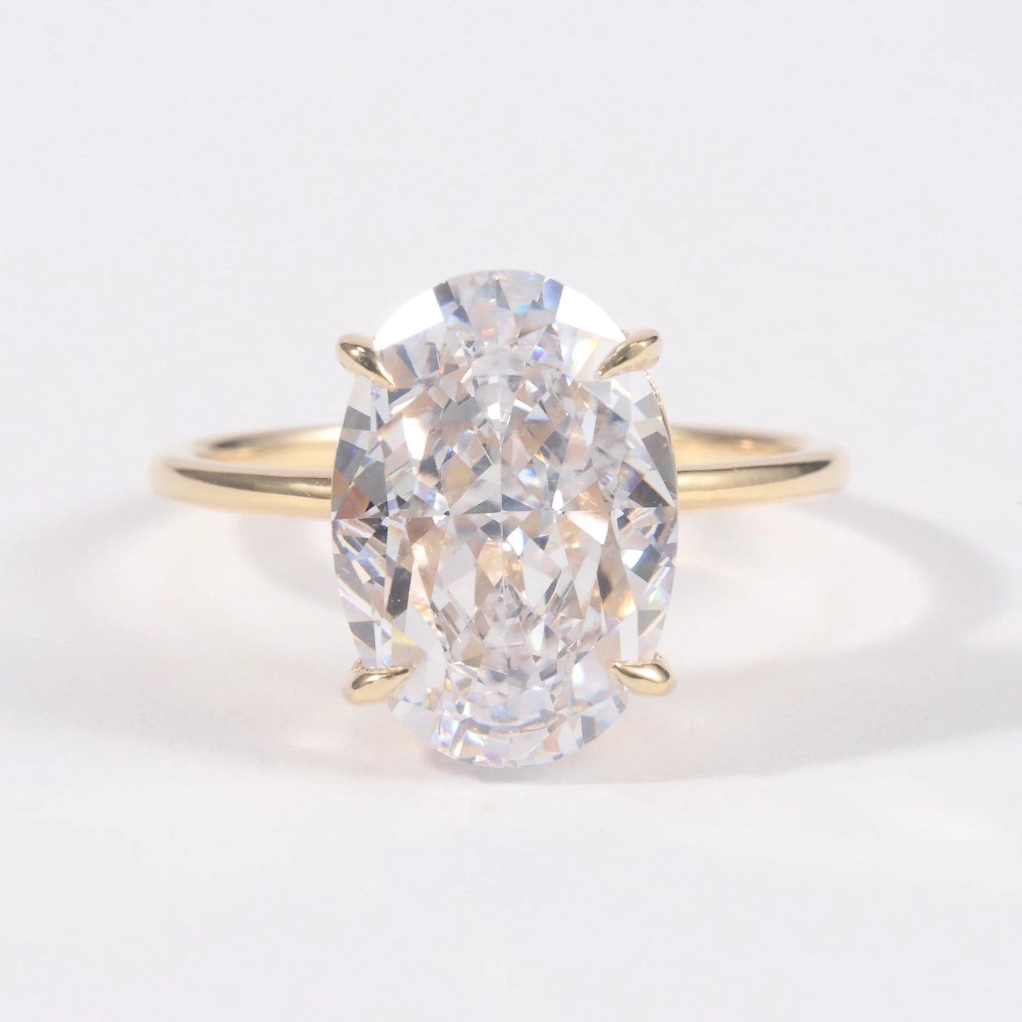 Radiant Oval‑Cut Statement Ring Made with Cubic Zirconia