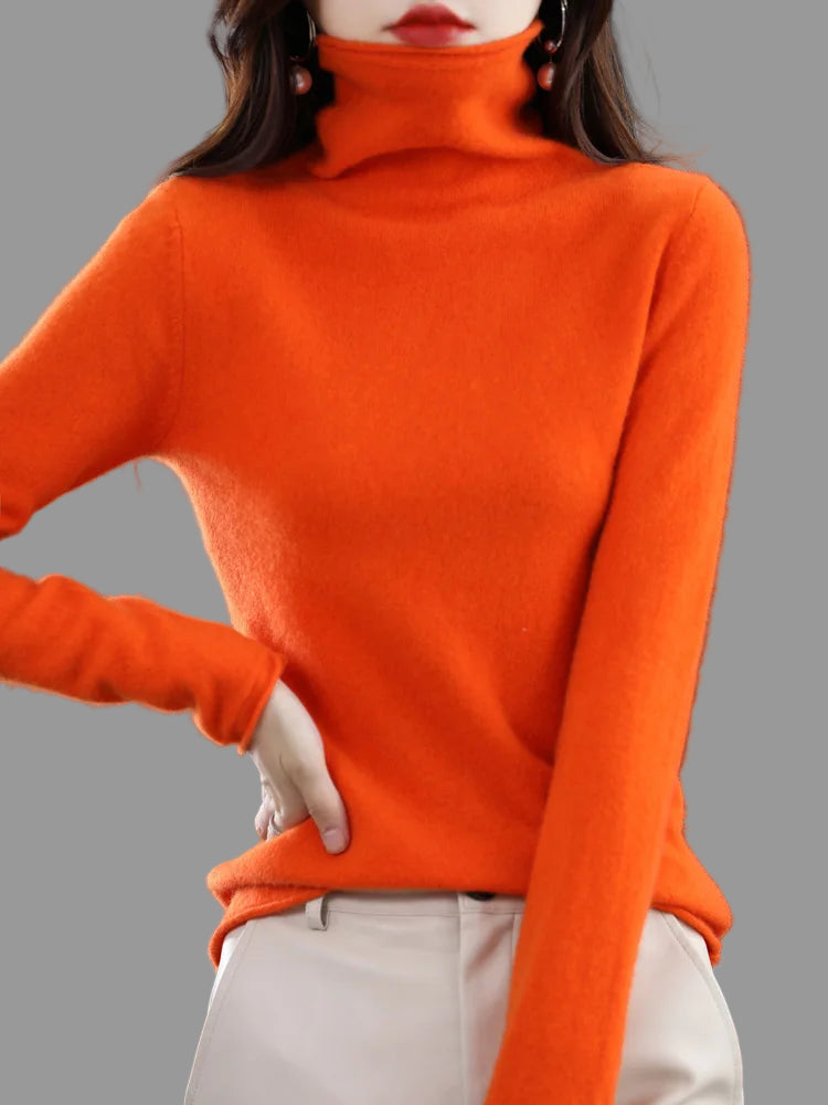 Roll Neck Merino Wool Sweater/Pullover