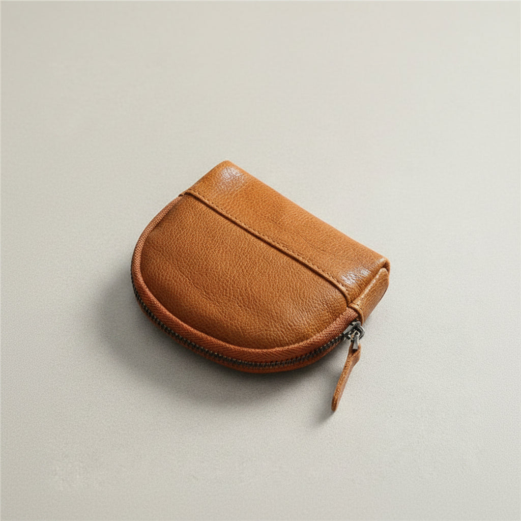 Leather Coin and Credit Card Purse. Handmade