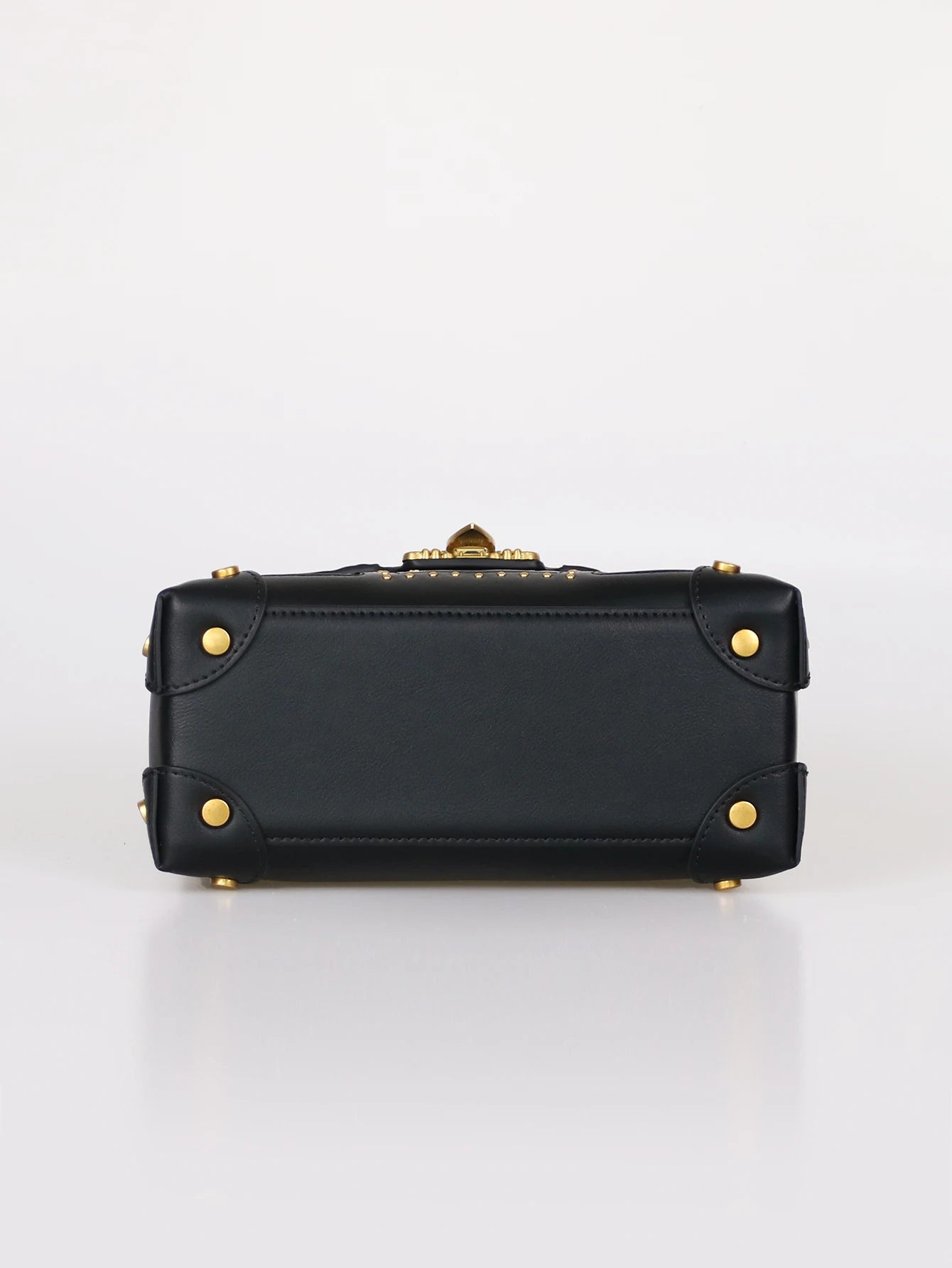 Retro Style Leather, Compact Bag with Cat Graphics