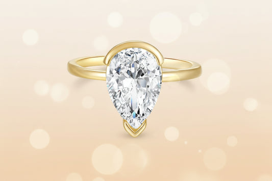 Pear‑Shaped 4ct Moissanite Ring.  Timeless Sparkle
