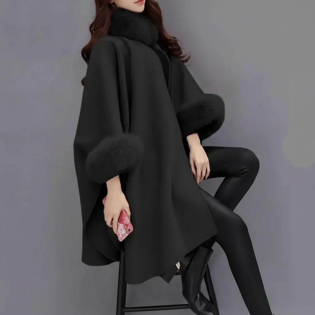 Chic Faux Fur Cape Creating a Touch of Elegance In The Colder Climate