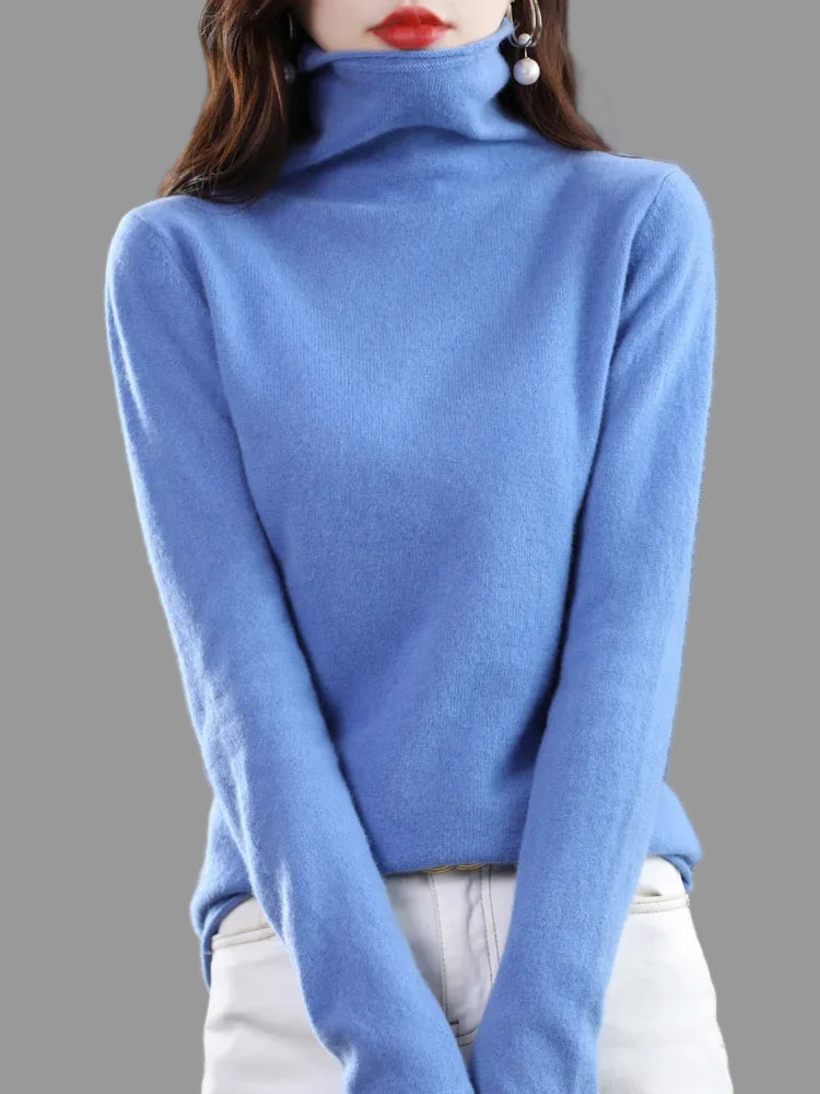 Roll Neck Merino Wool Sweater/Pullover