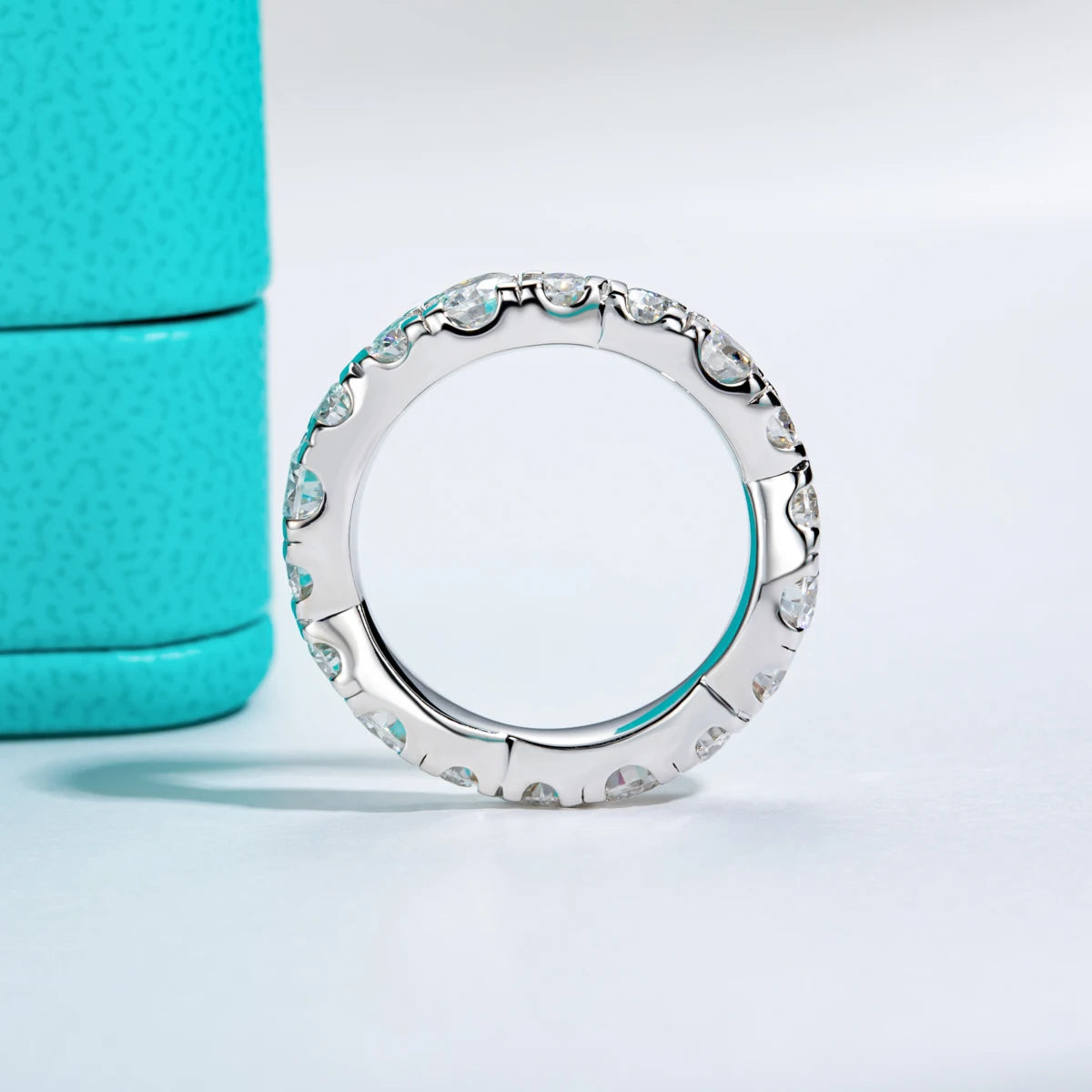 D‑Color VVS1 Moissanite Eternity Band in 925 Sterling Silver — Timeless Quiet Luxury