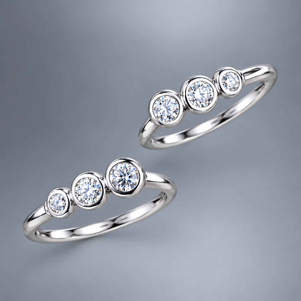 Adjustable Moissanite Bracelet, Sterling Silver VVS1 Clarity