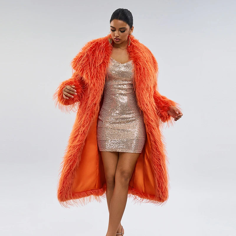 Stylish Fall and Winter Fur Coat.  Fluffy and Warm for Comfort and Style