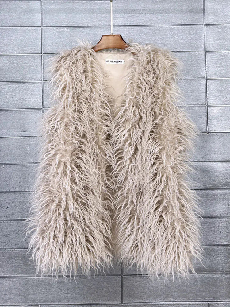 Lightweight Fluffy Waistcoat/Vest.  Long