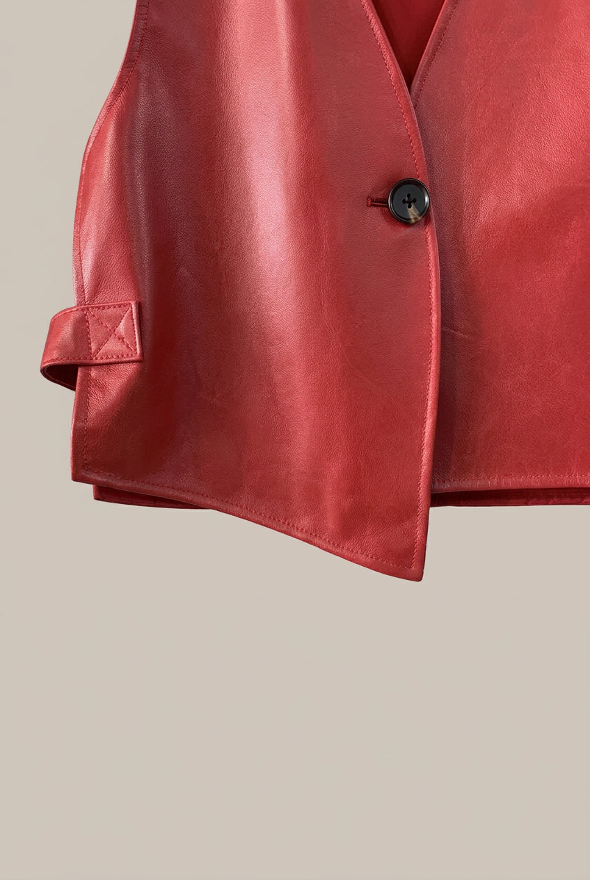 Rich Red Sleeveless Vest/Waistcoat
