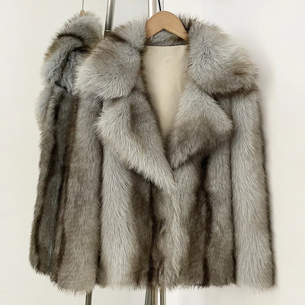 Faux Fur Striped Jacket
