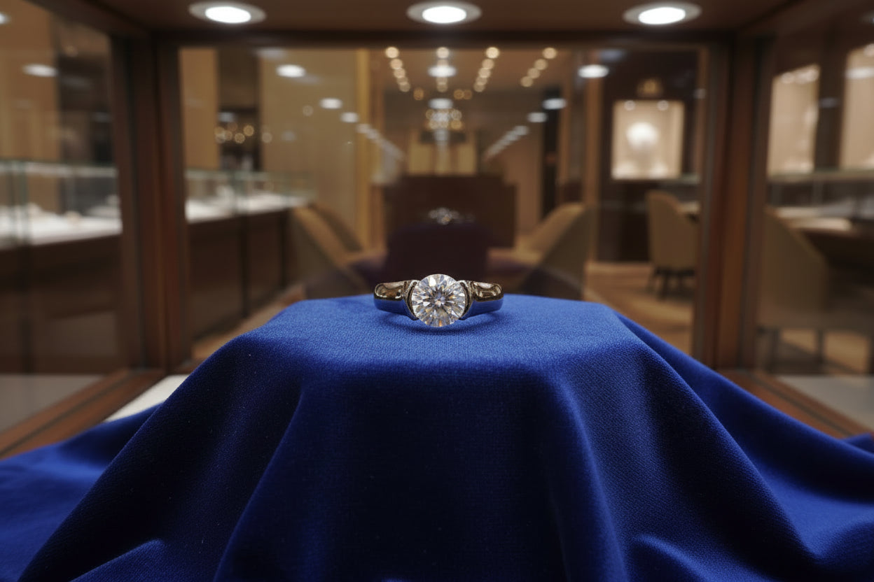 2‑Carat Moissanite Solitaire Ring — Minimalist Brilliance, Everyday Elegance