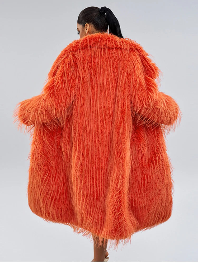 Stylish Fall and Winter Fur Coat.  Fluffy and Warm for Comfort and Style