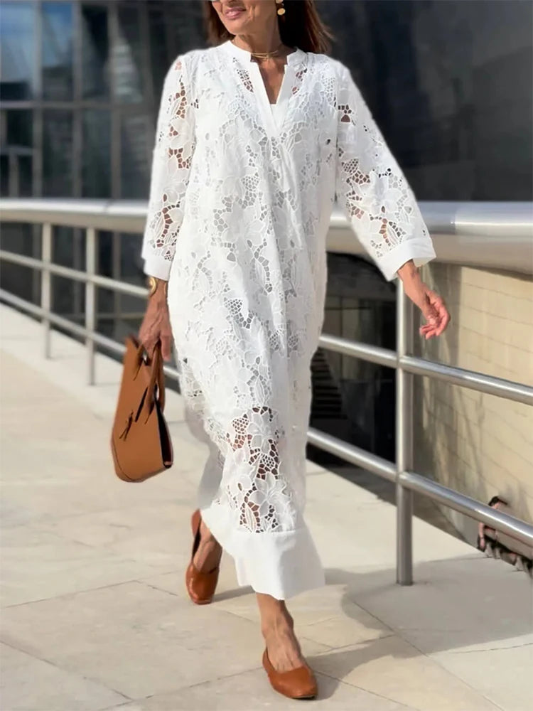 Boho Style Lace Cover Up Dress.  Perfect for wearing under dress or bathing suit.