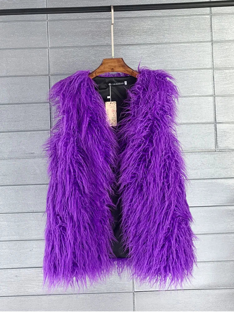Lightweight Fluffy Waistcoat/Vest.  Long