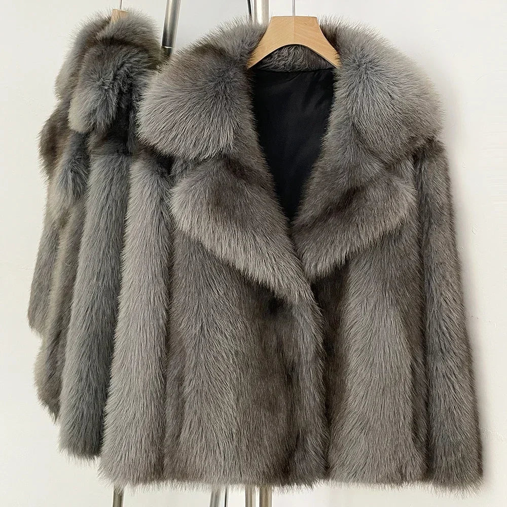 Faux Fur Striped Jacket