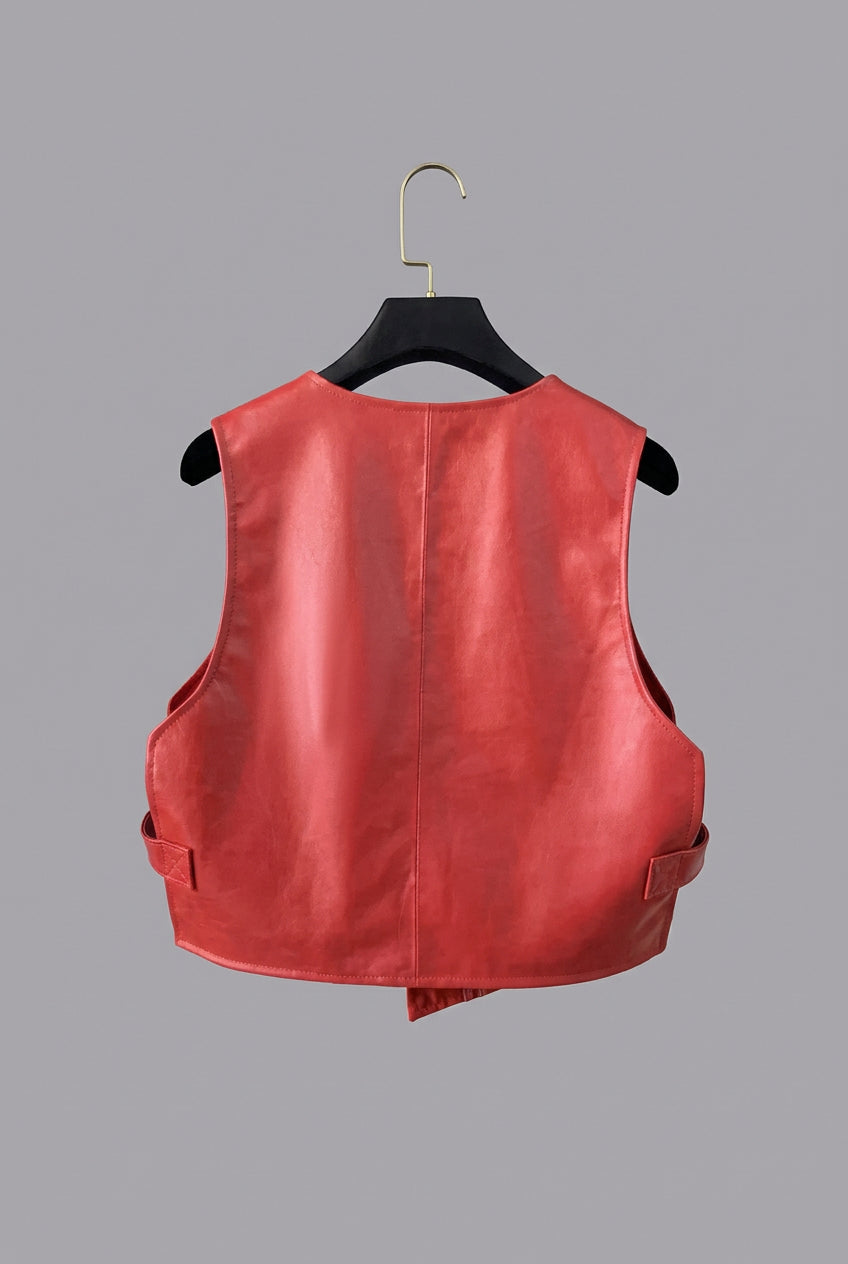 Rich Red Sleeveless Vest/Waistcoat