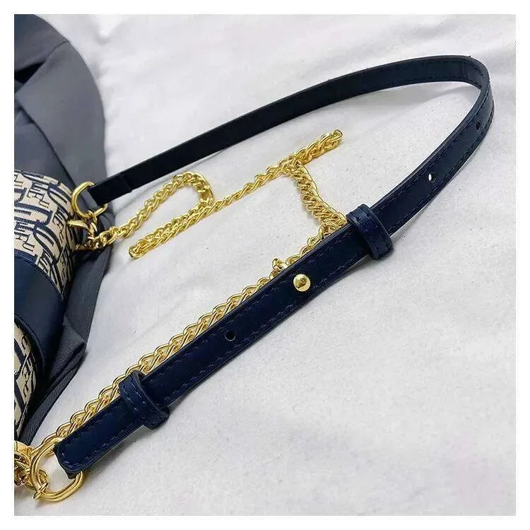 Italian Style Leather Bag.  Sleek Square Shape.  Sophisticated.