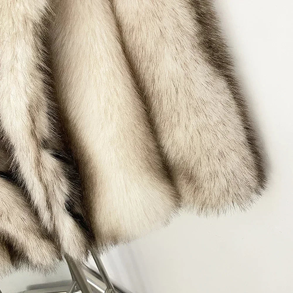 Faux Fur Striped Jacket