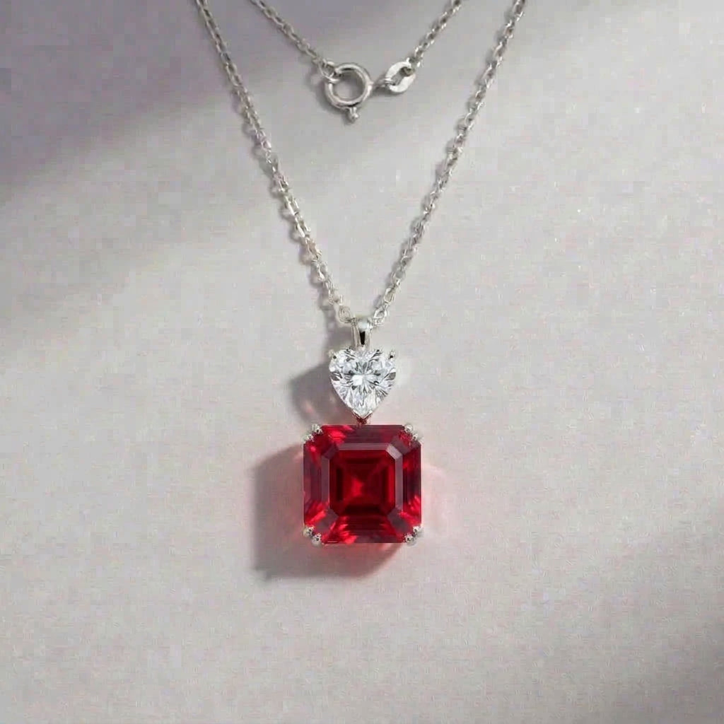 A Captivating Ruby Necklace 3.5 carats. Lab Grown.