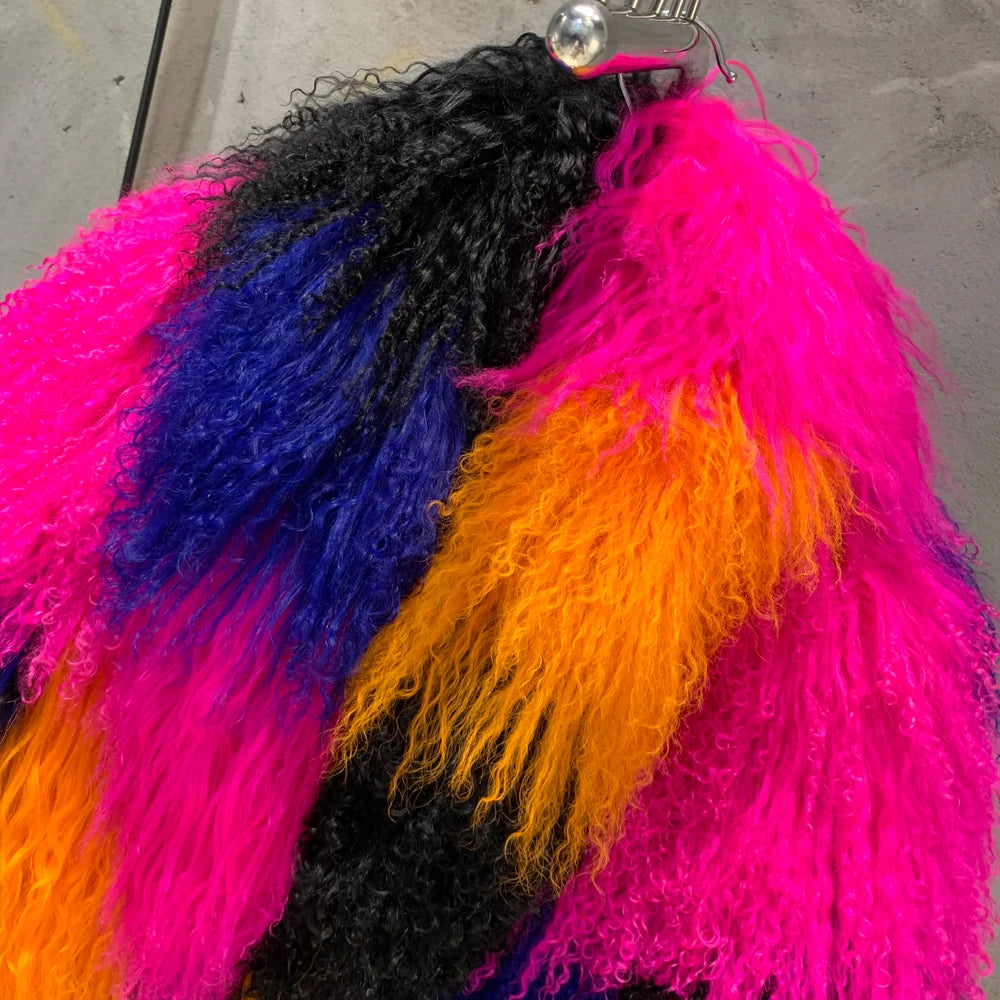 Luxury Vibrant Faux Fur Jacket