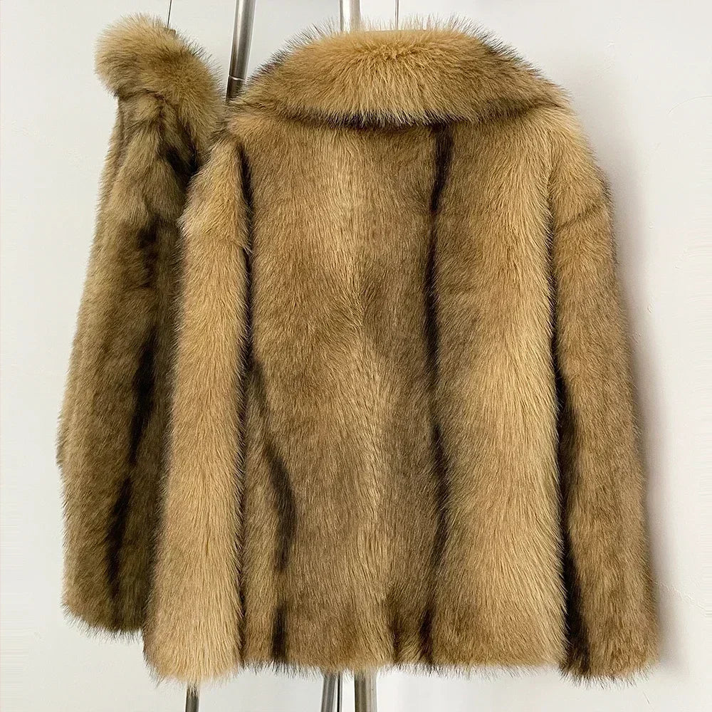 Faux Fur Striped Jacket