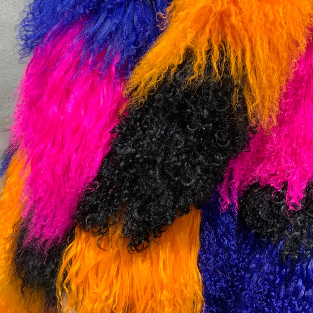 Luxury Vibrant Faux Fur Jacket