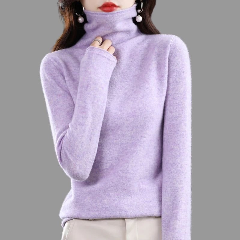 Roll Neck Merino Wool Sweater/Pullover