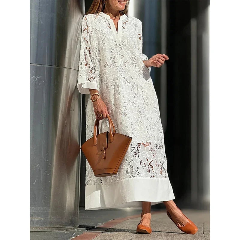 Boho Style Lace Cover Up Dress.  Perfect for wearing under dress or bathing suit.