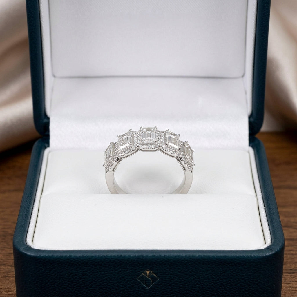 2.75 Carat Emerald Cut Lab-Grown Diamond Band