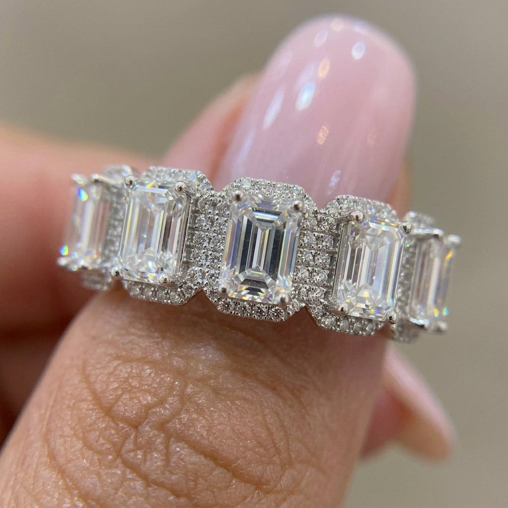 2.75 Carat Emerald Cut Lab-Grown Diamond Band