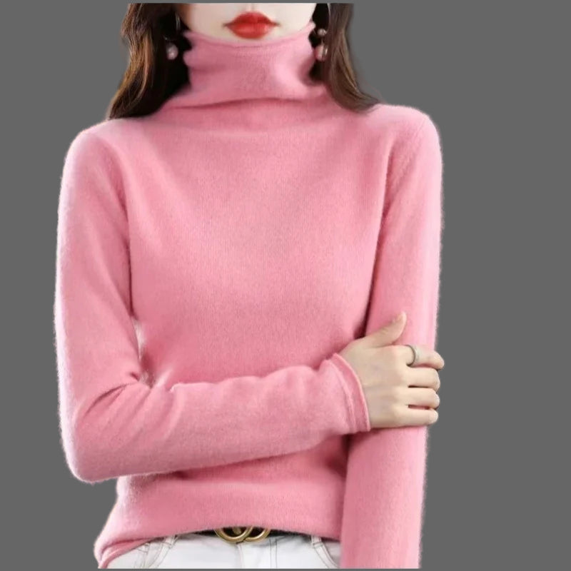 Roll Neck Merino Wool Sweater/Pullover