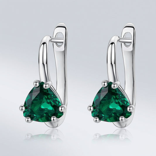 Classic Lab Grown Emerald Earrings