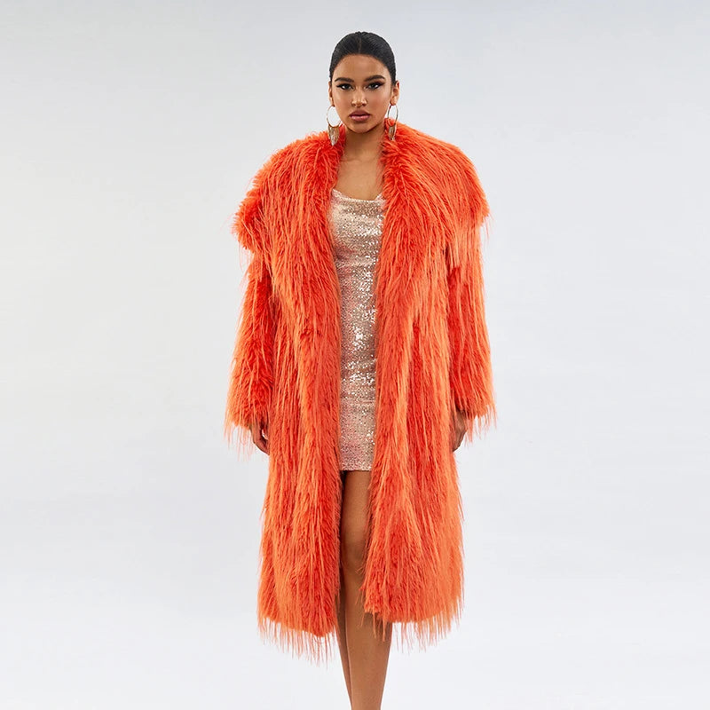 Stylish Fall and Winter Fur Coat.  Fluffy and Warm for Comfort and Style