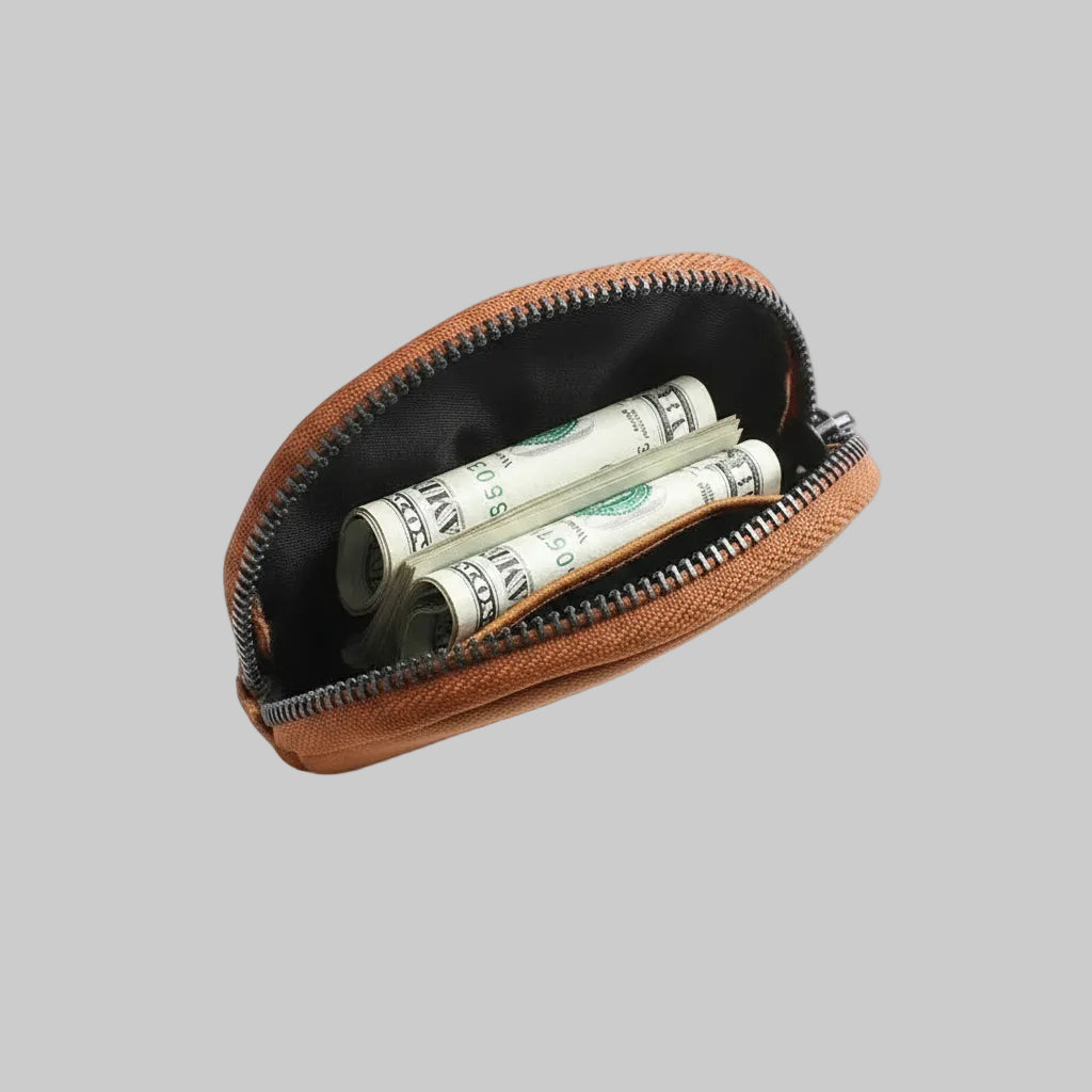 Leather Coin and Credit Card Purse. Handmade