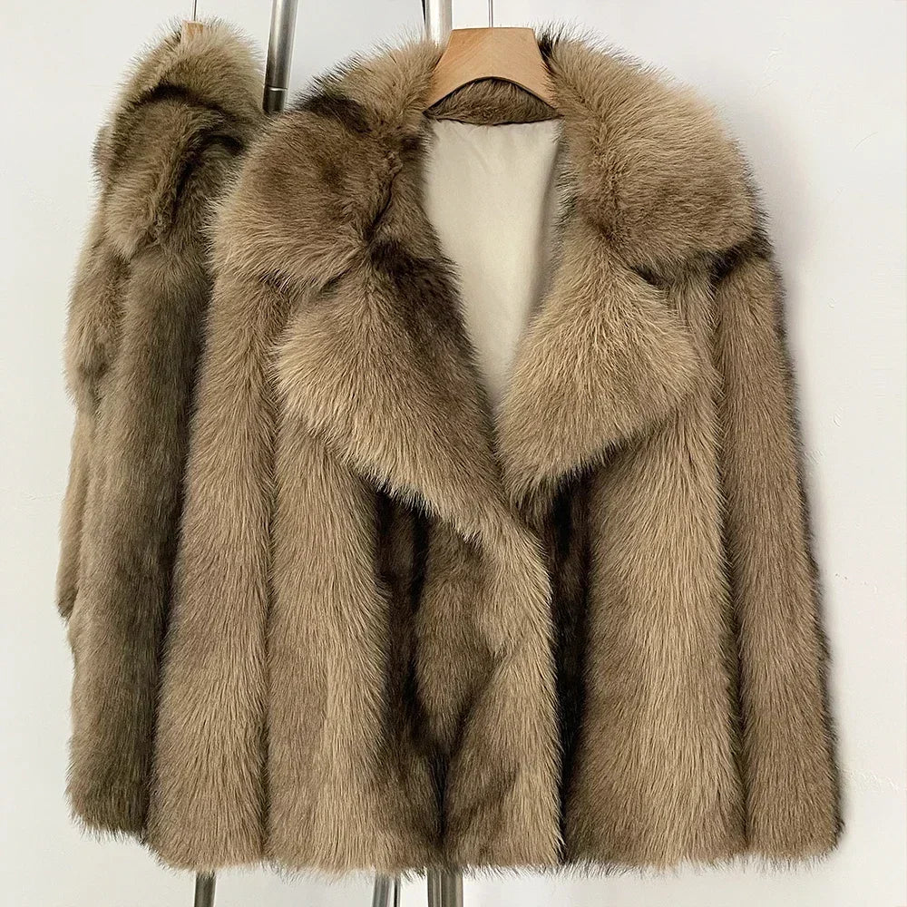 Faux Fur Striped Jacket