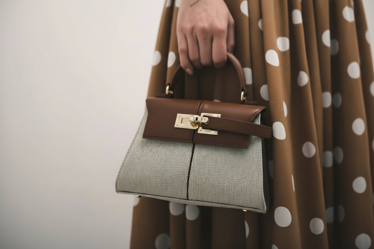 Trapezoid Leather Crossbody — Small, Sleek, Essential