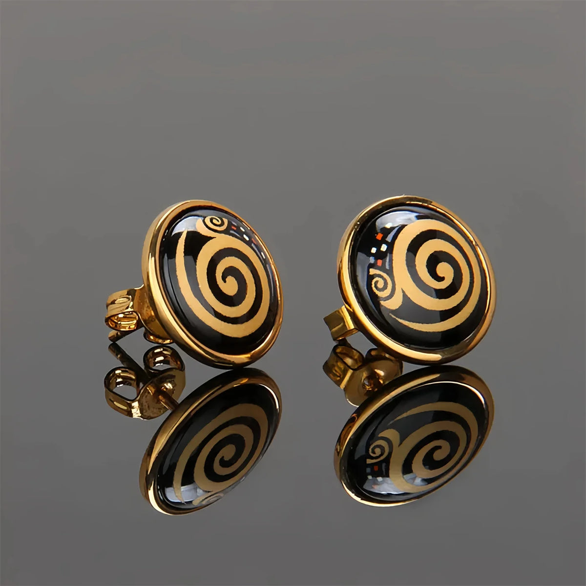 Vibrant Artisan Enamel Earrings