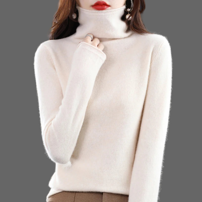 Roll Neck Merino Wool Sweater/Pullover