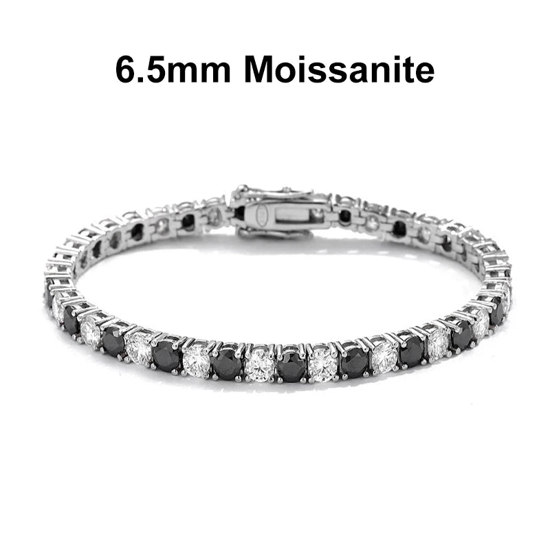 Black & White Moissanite Tennis Bracelet