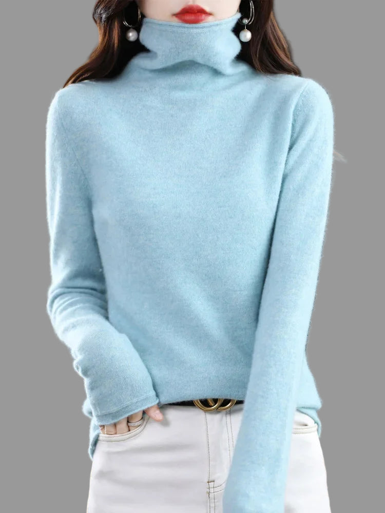 Roll Neck Merino Wool Sweater/Pullover