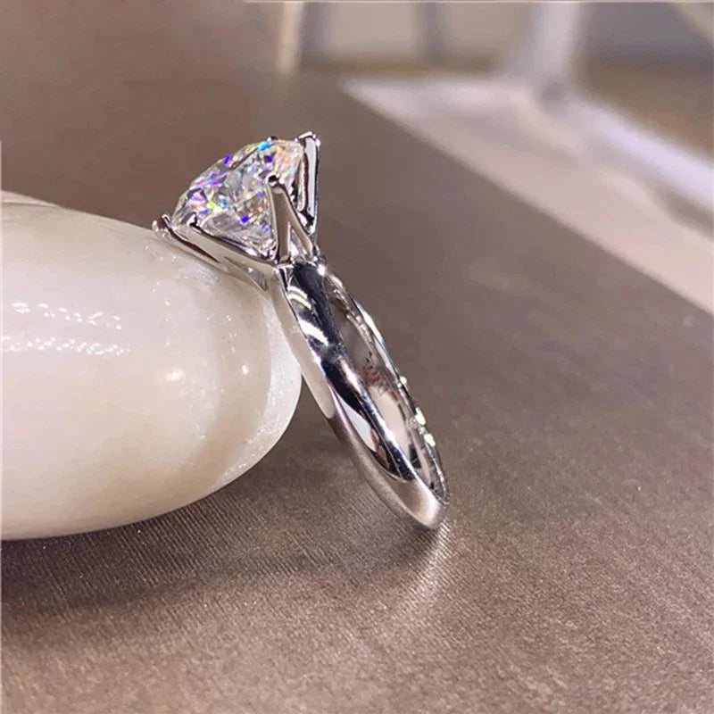 Classic Five Carat Moissanite Diamond Ring