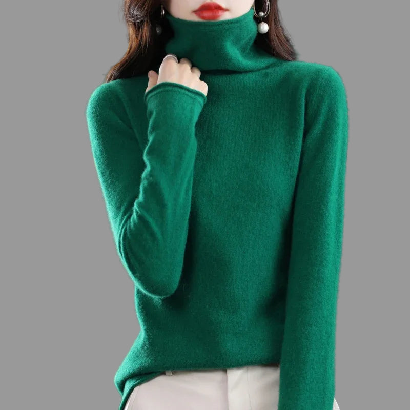 Roll Neck Merino Wool Sweater/Pullover