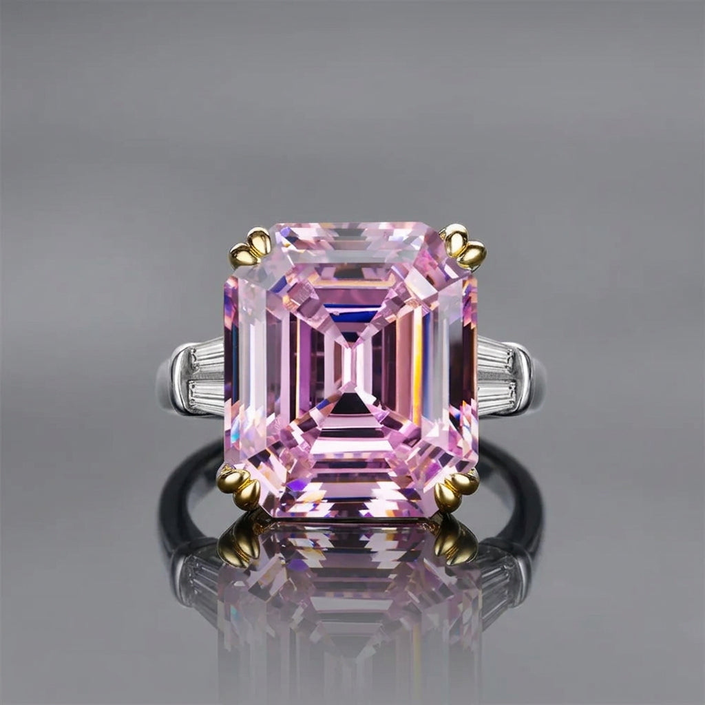 Radiant Pink Zirconia Statement Ring