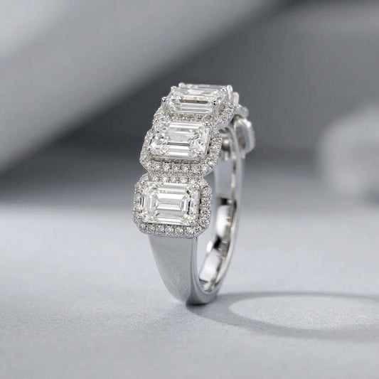 2.75 Carat Emerald Cut Lab-Grown Diamond Band