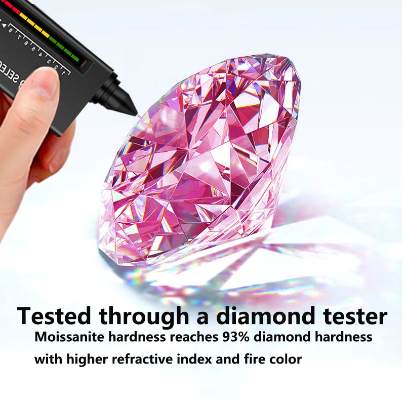 5 Carat Pink Moissanite Diamond Ring