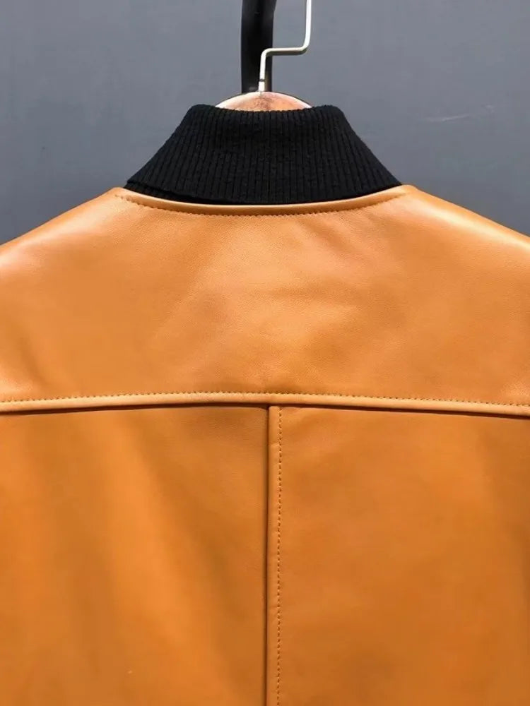 Ladies Plus Size Genuine Leather Short Jackets.