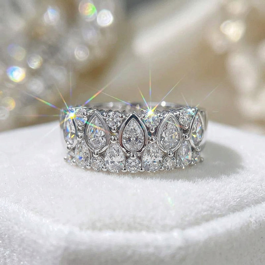 Two beautiful diamond cuts, one extraordinary ring.