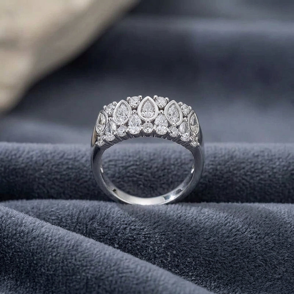 Two beautiful diamond cuts, one extraordinary ring.